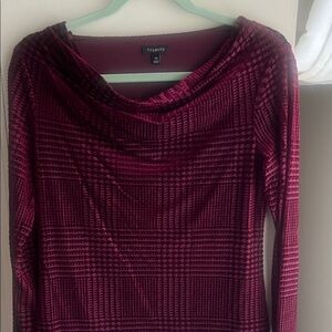 Talbots Women's Burgundy Velvet Top